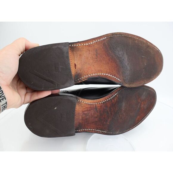 Allen Edmonds Men's Sanford Oxford Size 11 B Cap Toe Brogue Dress Shoe Black - Picture 7 of 12